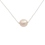 Fine colored thread and cultured pearl choker