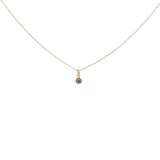 Small golden red blown glass eye necklace