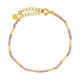 Gold stone and tube bracelet