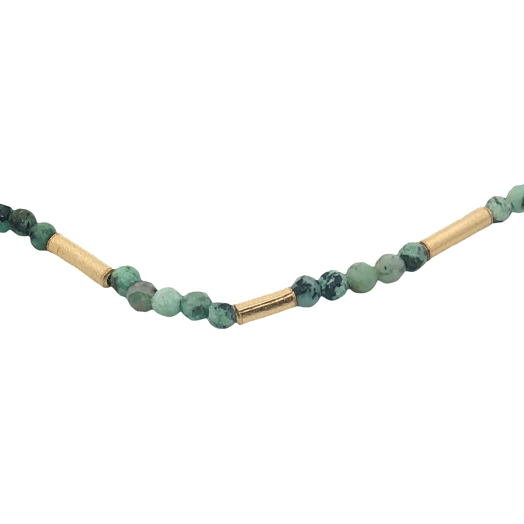 Bracelet doré en multi turquoise et tubes dorés