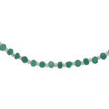 Collier doré alternance d'onyx verte et pierre de lune 42 cm