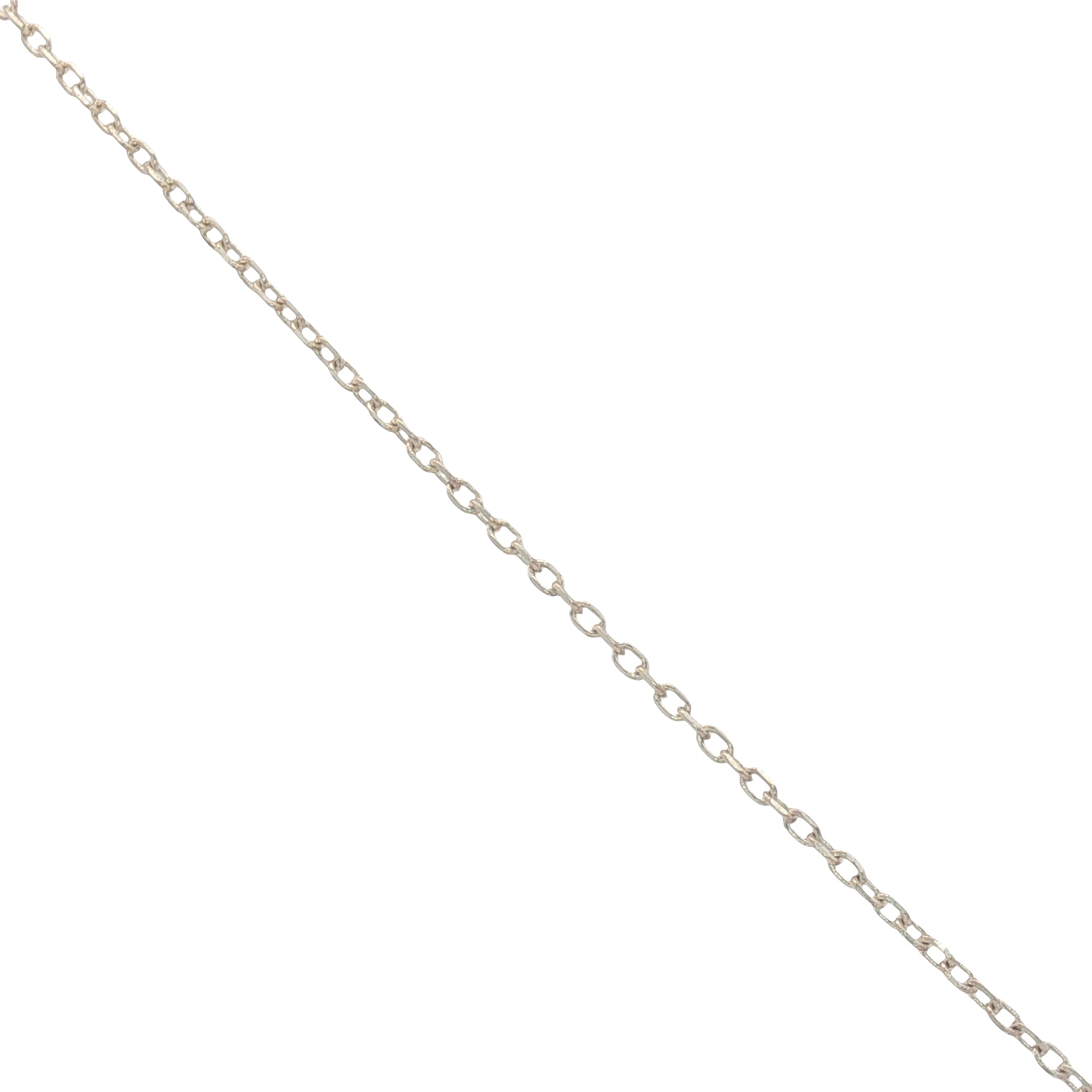 Collier argent 925 croissant de lune avec zircons 42 cm