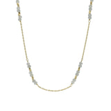 Collier doré labradorite et perles dorées 46 cm