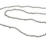Collier doré sur fil gris avec labradorite et noeuds