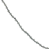 Collier doré sur fil gris avec labradorite et noeuds
