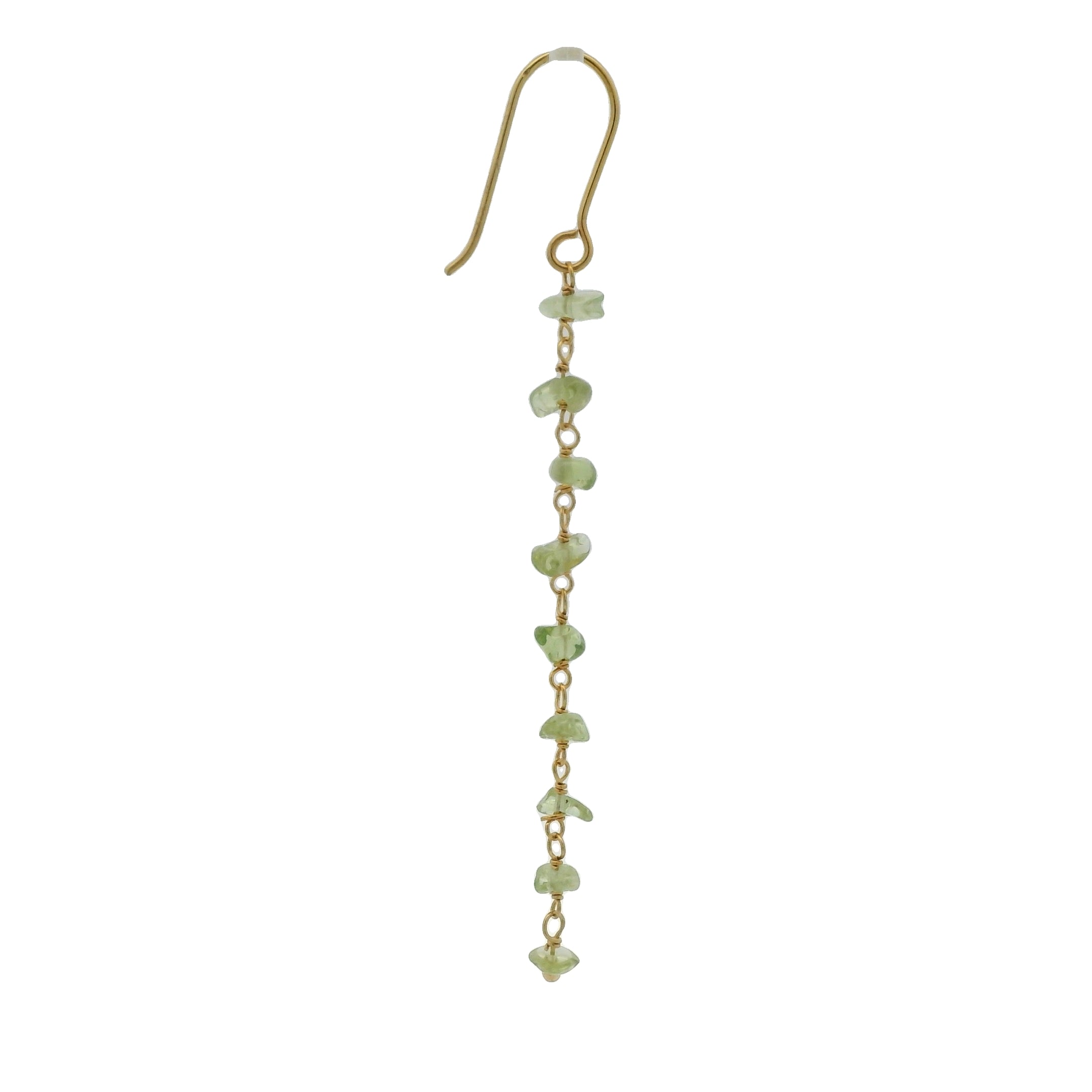 Golden earrings and raw stones