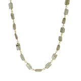 Collier ras de cou quartz fumé rectangle 40 cm