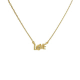 Collier doré LOVE zircon blanc 41 cm