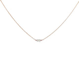 Collier doré cristal et tourmaline 40 cm