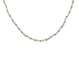 Collier doré perles nacre et couronnes dorées 42 cm
