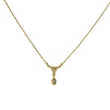 White stone and zircon necklace