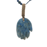 Collier doré main de Fatma lapis lazuli 60 cm