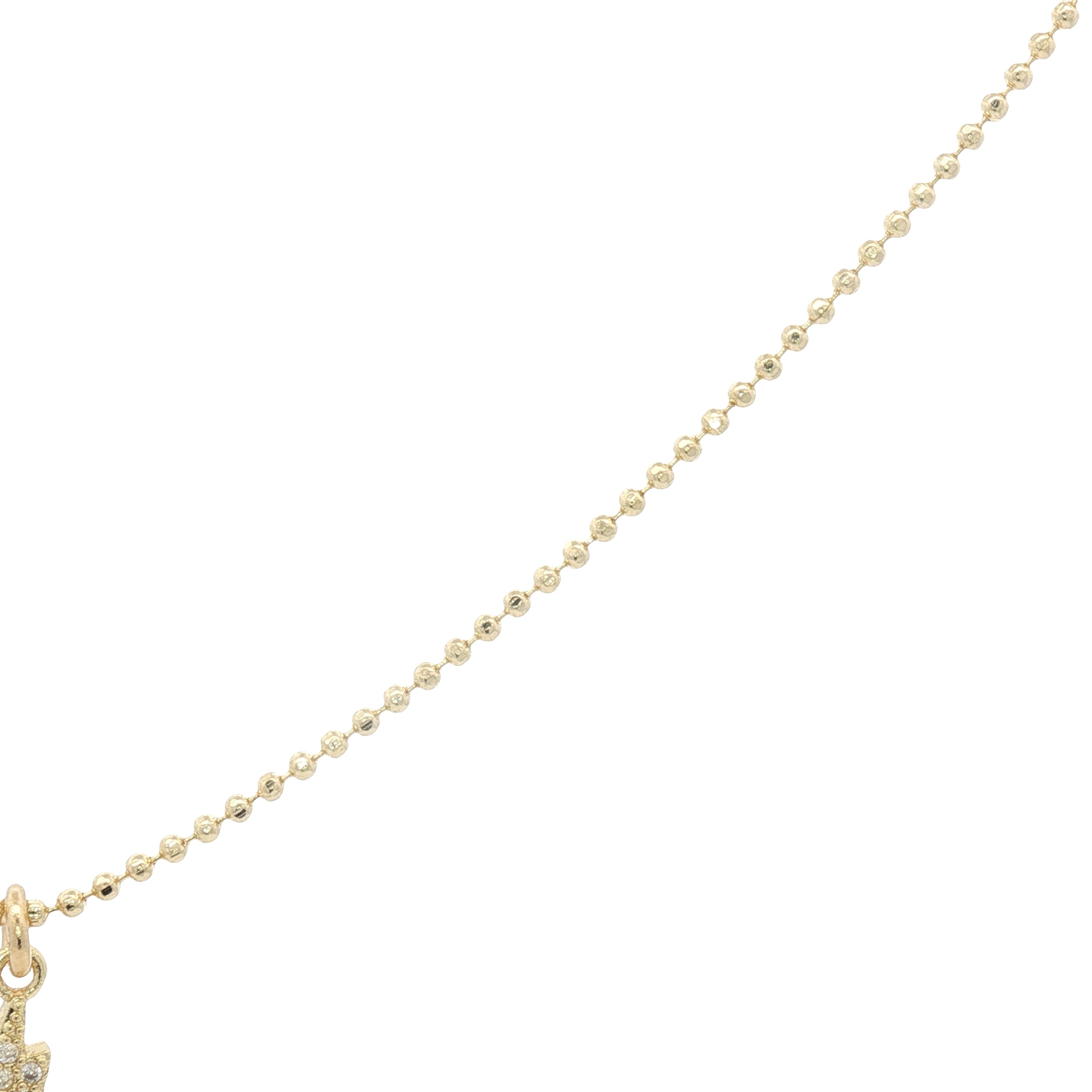 Collier doré mini éclair avec zircons 38 cm