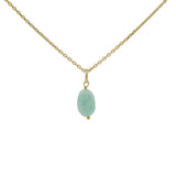 Collier doré amazonite 42 cm