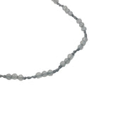 Collier doré cordon gris avec labradorite 60 cm