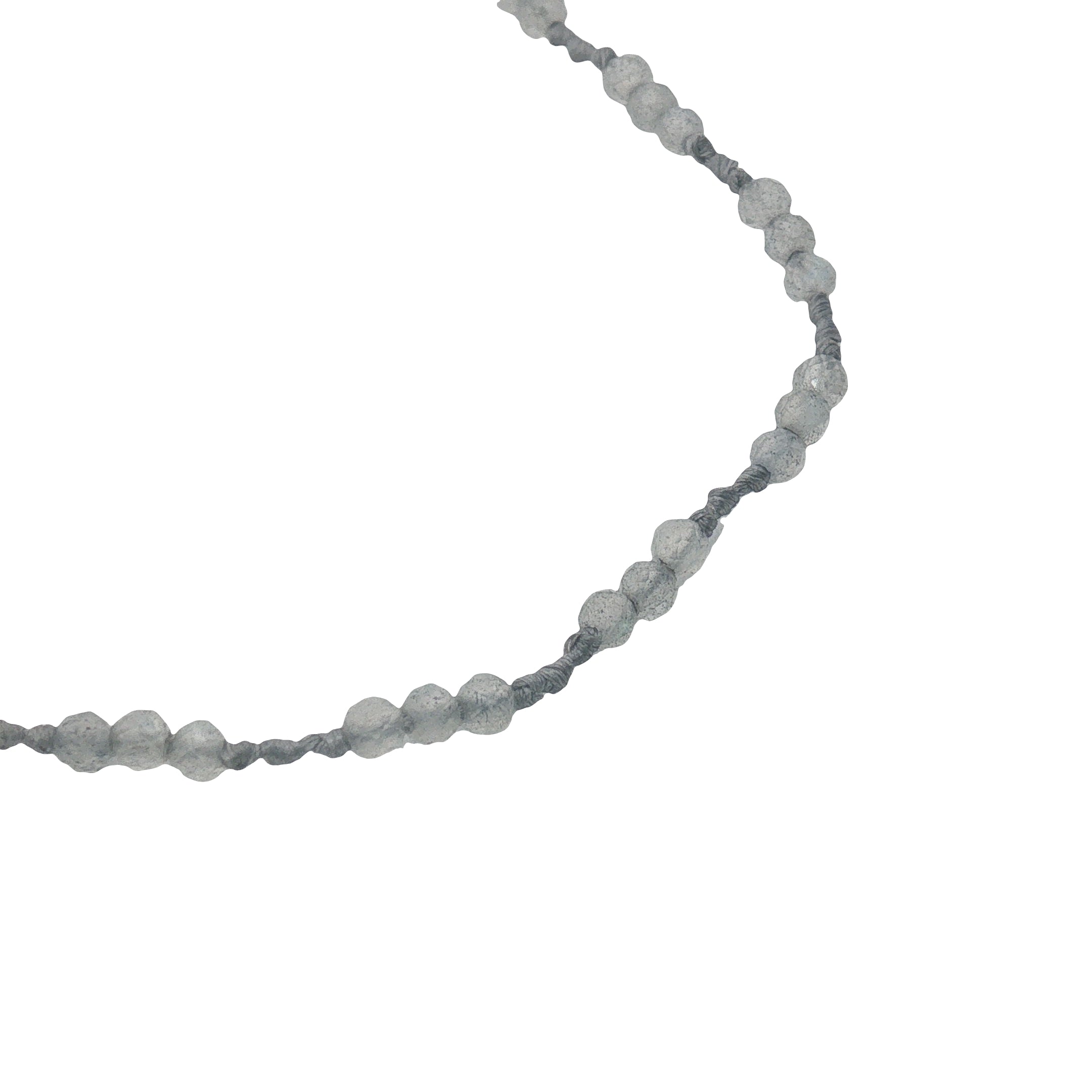 Collier doré cordon gris avec labradorite 60 cm