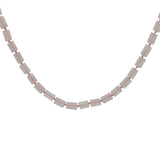Collier doré en quartz rose taillé en tubes 42 cm