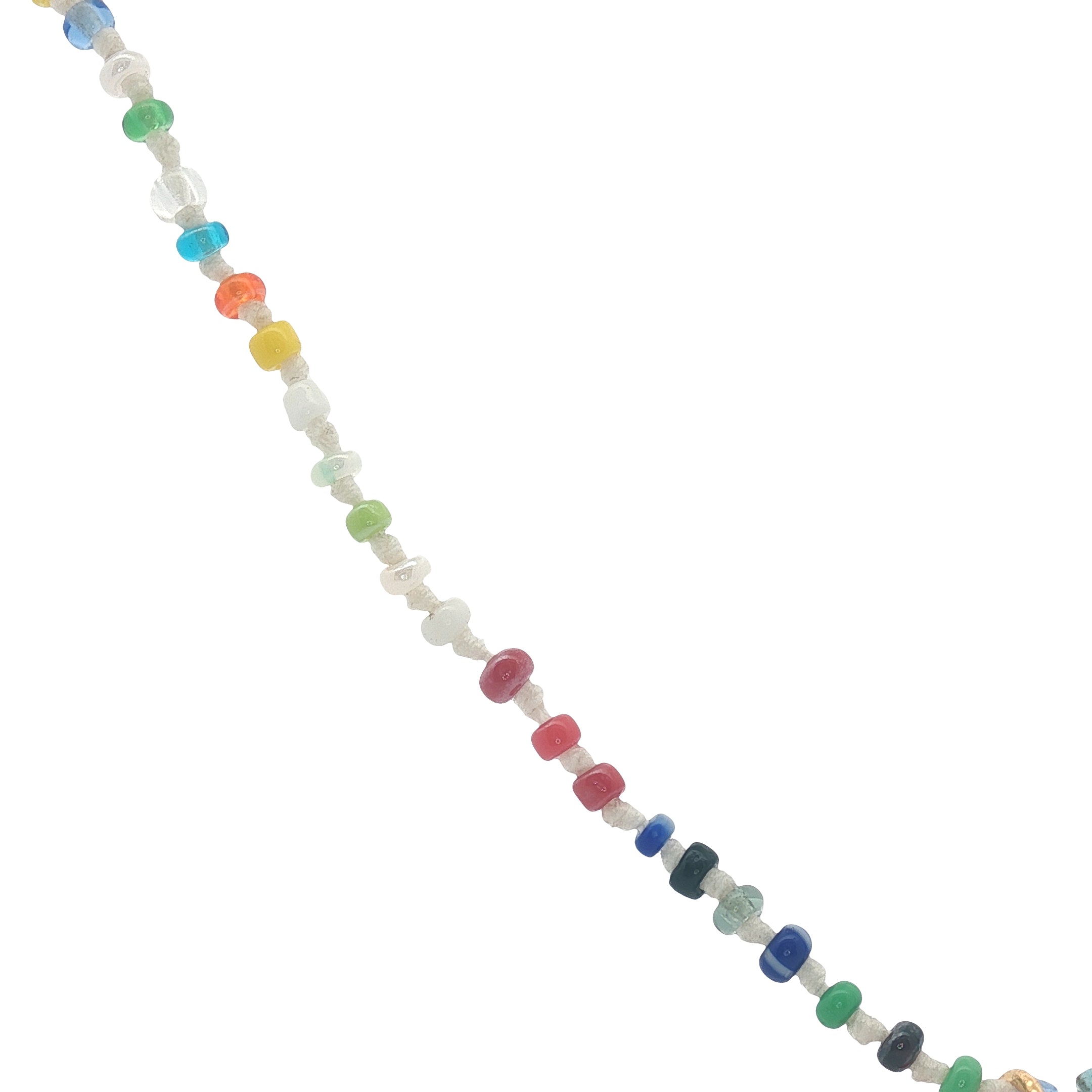 Collier doré tortue rose perles multicolores 50 cm