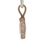 Collier doré perles de culture Johri bazaar en quartz rose et fil doré 60 cm