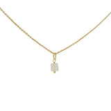 Collier doré pierre de lune carrée 42 cm
