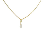 Collier doré quartz rose facetté 42 cm