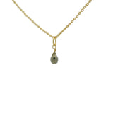 Collier doré petite pierre pyrite 42 cm