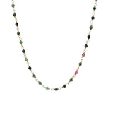 Collier doré rosary en Rubis Zoisite