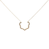 Lotus flower and zircon necklace