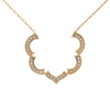 Lotus flower and zircon necklace