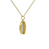 Gold necklace with stone medal