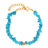 Bracelet doré chips en apatite