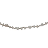 Collier doré petites perles de culture et fil beige 75 cm