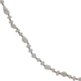 Collier doré petites perles de culture et fil beige 75 cm