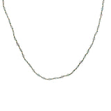 Collier doré mix perles vertes, violettes et dorées 42 cm
