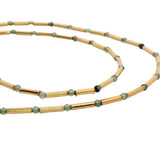 Collier tiges dorés et quartz strawberry 42 cm