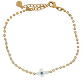 MOTHER-OF-PEARL EYE KNOT BRACELET