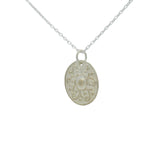 925 silver necklace and flower medal