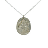 Collier argent 925 médaille divinité indienne Ganesh 42 cm
