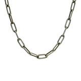 Collier en argent 925 oxydé mate maille rectangle 60 cm