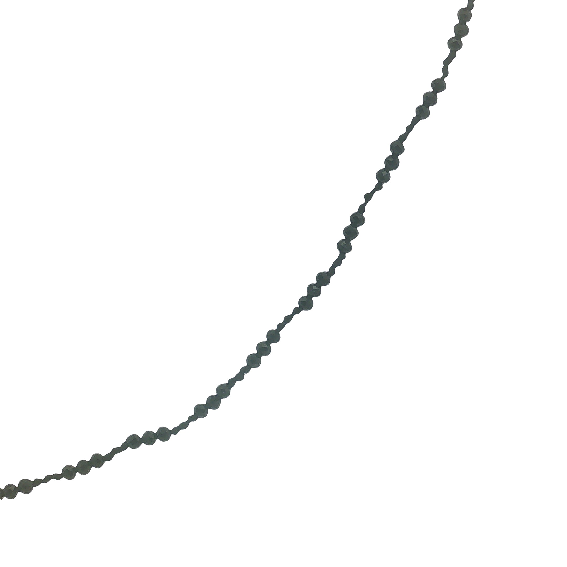 Collier doré cordon noir avec onyx noire 42 cm