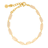 Bracelet doré pierre de lune rectangle