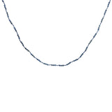 Collier doré avec lapis lazuli et noeuds bleus 42 cm