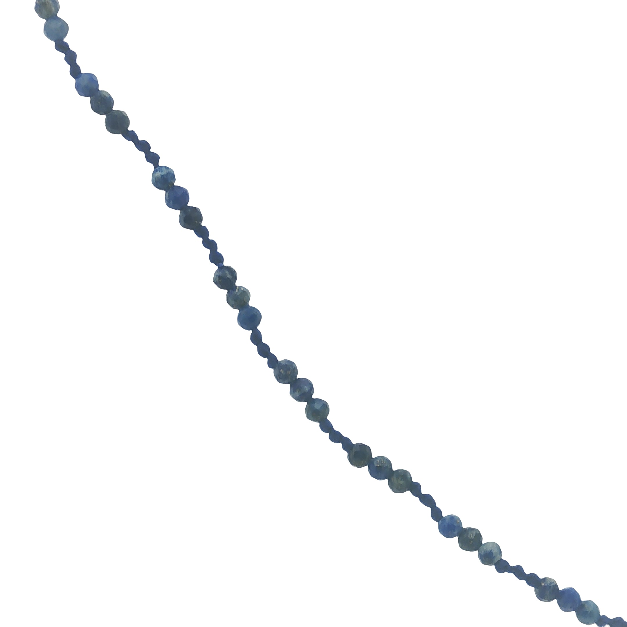Collier doré avec lapis lazuli et noeuds bleus 42 cm