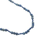 Collier doré avec lapis lazuli et noeuds bleus 42 cm