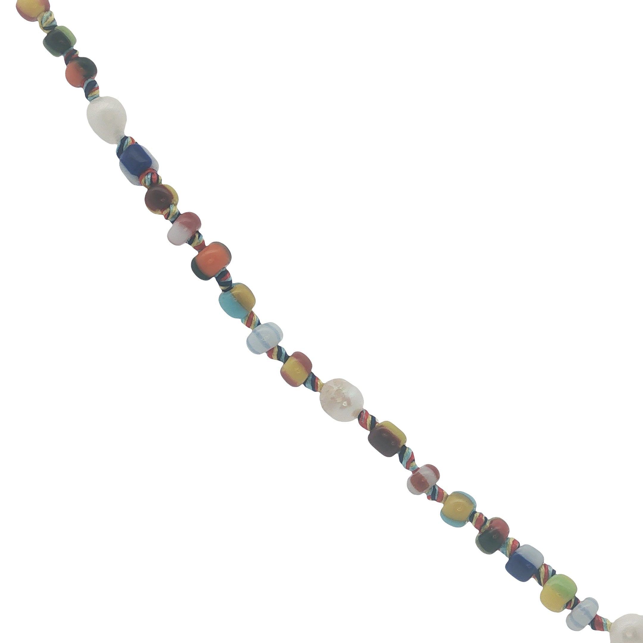 Collier doré avec petites perles de culture et multicolores 75 cm