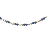 Collier doré avec duo lapis lazuli 75 cm