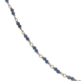 Collier doré avec duo lapis lazuli 75 cm