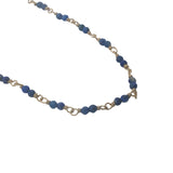 Collier doré avec duo lapis lazuli 75 cm