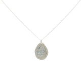 Sautoir argent 925 médaille divinité indienne Shiv Shakti 42 cm