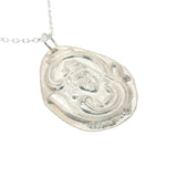 Sautoir argent 925 médaille divinité indienne Shiv Shakti 42 cm